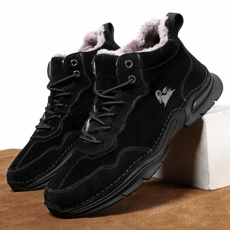 AuraWalk™ AlpenGrip Stiefel – Wasserdichter & Wärmender Winter-Barfußschuh | Rutschfest, Ergonomisch